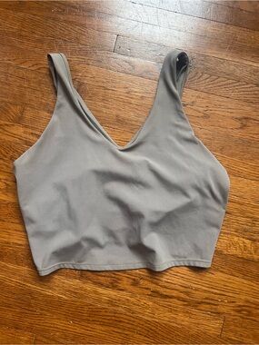 All in motion xl Ribbed V-Neck Crop Tank Top w built in bra